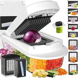 8 Blade All-in-1 Vegetable Chopper, Kitchen Gadgets Accessories Essentials
